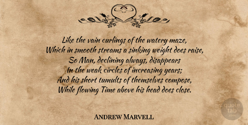 Andrew Marvell Quote About Men, Years, Circles: Like The Vain Curlings Of...
