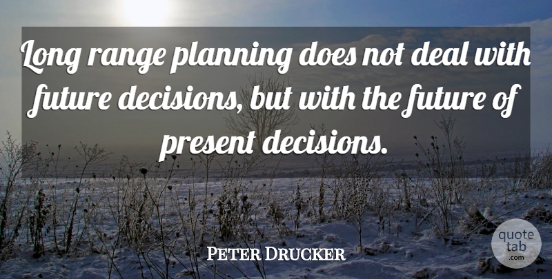 Peter Drucker Quote About Inspirational, Business, Future: Long Range Planning Does Not...