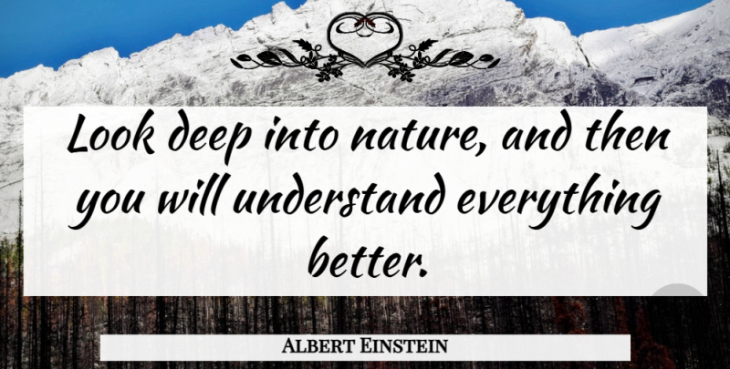 Albert Einstein Quote About Inspirational, Summer, Peace: Look Deep Into Nature And...