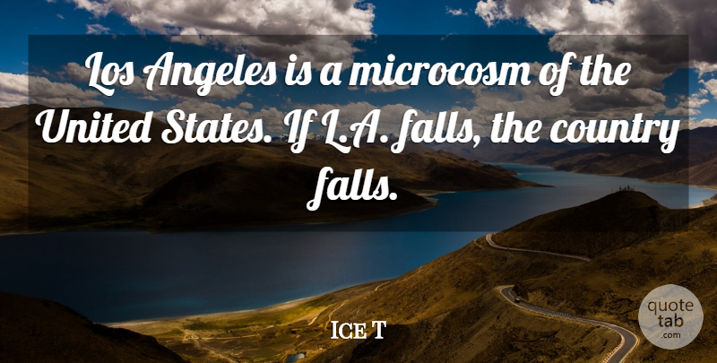 Ice T Quote About Angeles, Country, Los, United: Los Angeles Is A Microcosm...