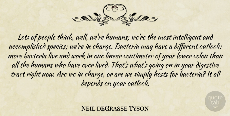 Neil deGrasse Tyson Quote About Intelligent, Thinking, People: Lots Of People Think Well...