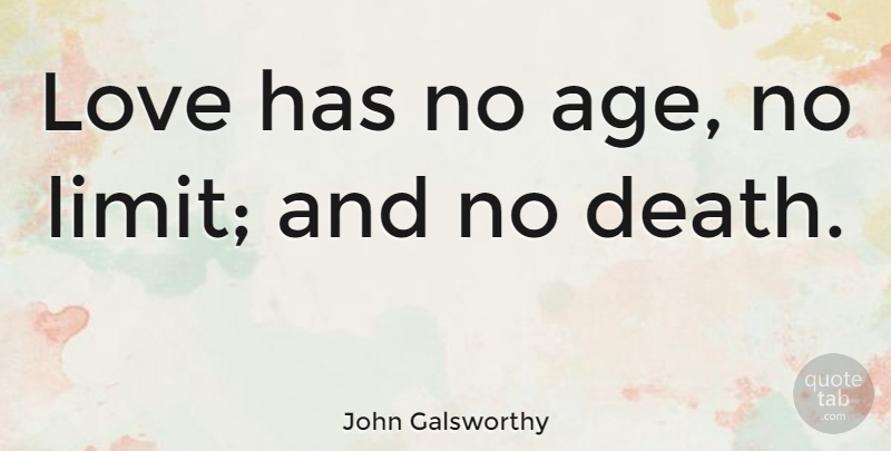 John Galsworthy Quote About Love, Birthday, Age: Love Has No Age No...