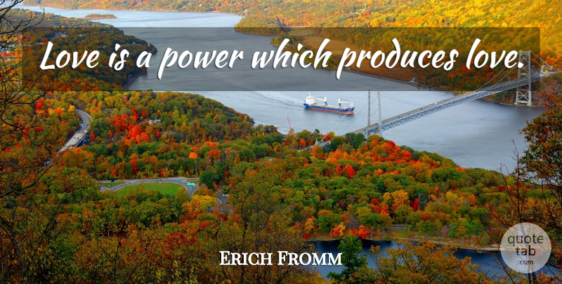 Erich Fromm Quote About Love Is, Produce: Love Is A Power Which...