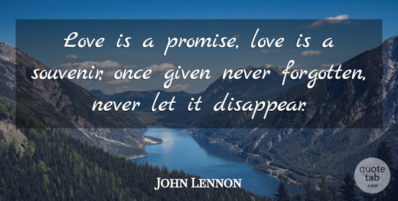 John Lennon Quote About Love, Boyfriend, Marriage: Love Is A Promise Love...