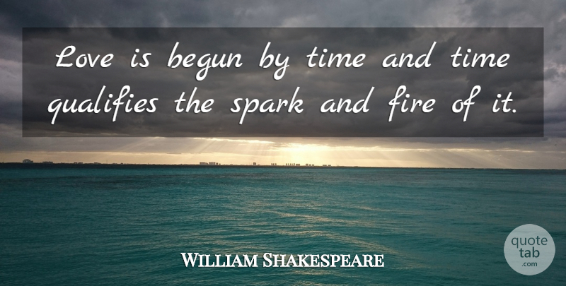 William Shakespeare Quote About Love, Wedding Anniversary, Fire: Love Is Begun By Time...
