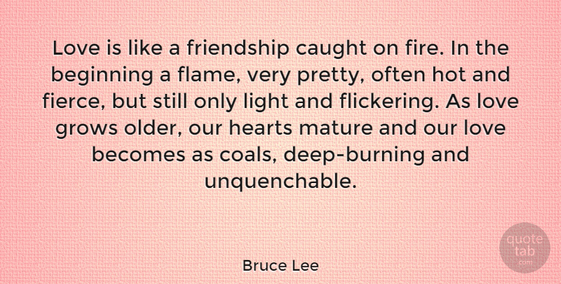 Bruce Lee Quote About Love, Life, Friendship: Love Is Like A Friendship...