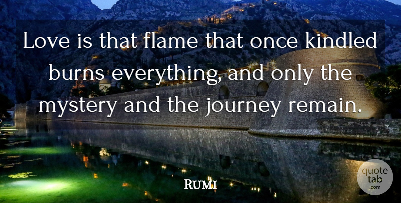 Rumi Quote About Journey, Love Is, Flames: Love Is That Flame That...