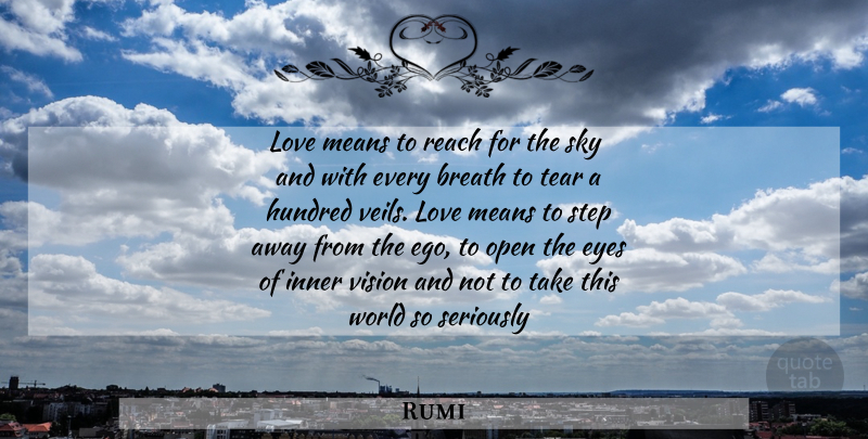 Rumi Quote About Mean, Eye, Sky: Love Means To Reach For...
