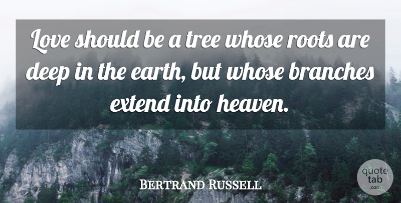 Bertrand Russell Quote About Love, Roots, Tree: Love Should Be A Tree...