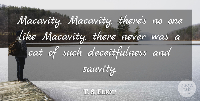 T. S. Eliot Quote About Cat: Macavity Macavity Theres No One...