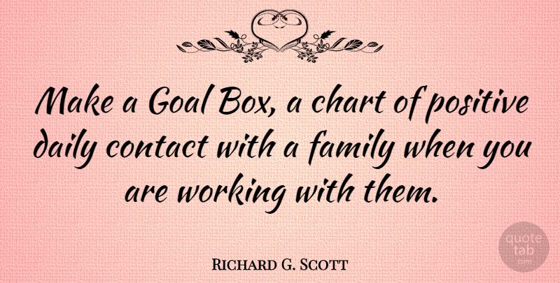 Richard G. Scott Quote About Family, Goal, Boxes: Make A Goal Box A...