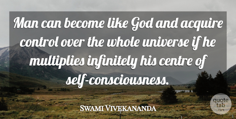 Swami Vivekananda Quote About Men, Self, Consciousness: Man Can Become Like God...