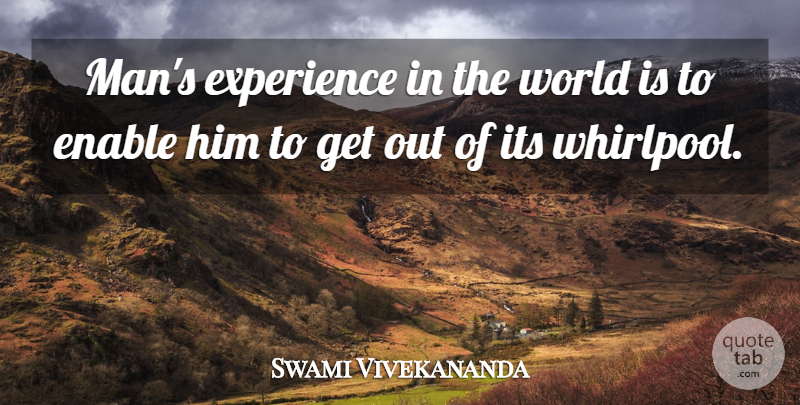 Swami Vivekananda Quote About Men, World, Whirlpools: Mans Experience In The World...