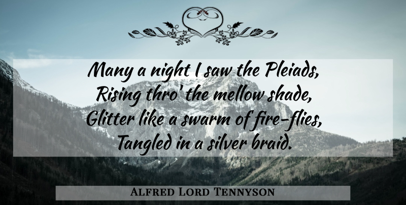 Alfred Lord Tennyson Quote About Stars, Science, Night: Many A Night I Saw...