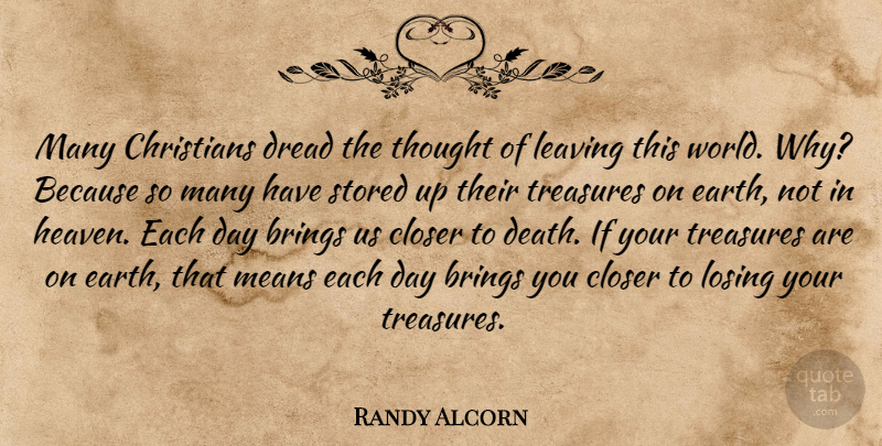 Randy Alcorn Quote About Christian, Mean, Heaven: Many Christians Dread The Thought...
