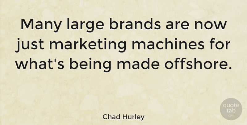 Chad Hurley Quote About Large: Many Large Brands Are Now...