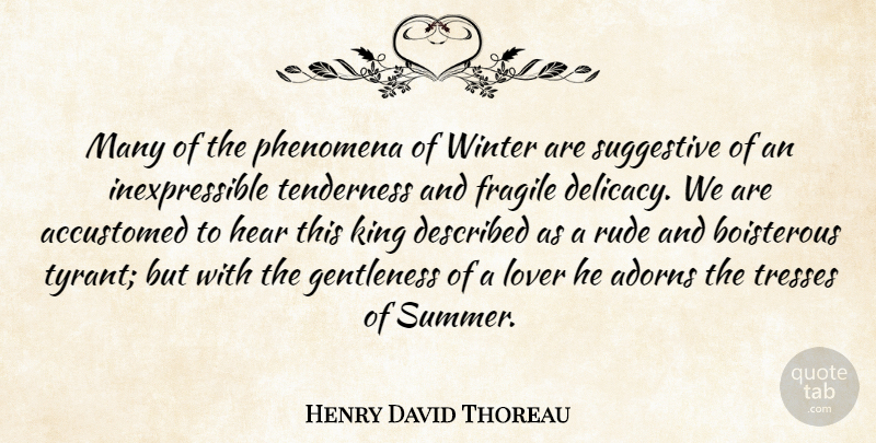 Henry David Thoreau Quote About Summer, Kings, Winter: Many Of The Phenomena Of...