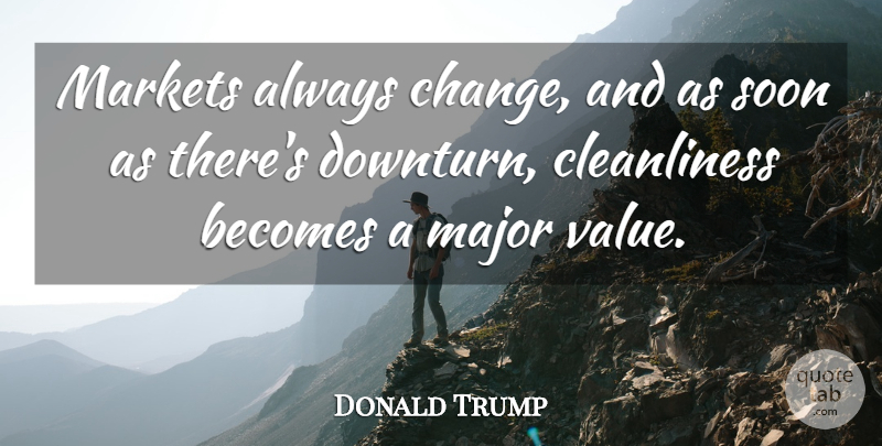 Donald Trump Quote About Cleanliness, Realtors, Downturn: Markets Always Change And As...