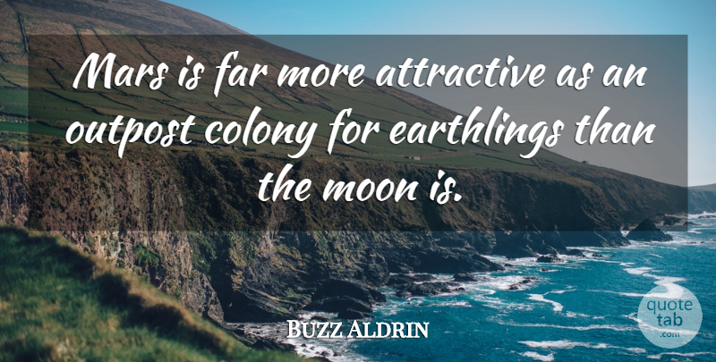 Buzz Aldrin Quote About Moon, Mars, Attractive: Mars Is Far More Attractive...
