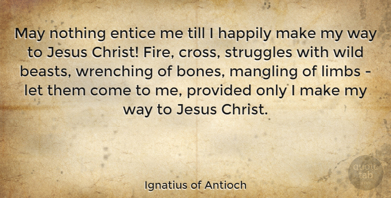 Ignatius of Antioch Quote About Jesus, Struggle, Fire: May Nothing Entice Me Till...