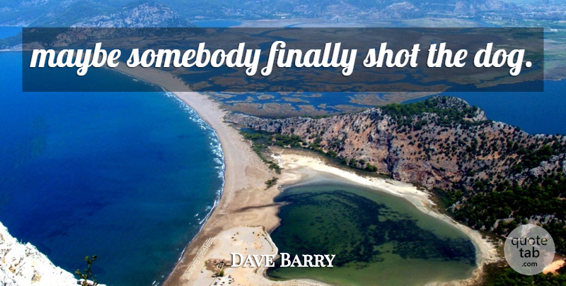 Dave Barry Quote About Dog, Shots: Maybe Somebody Finally Shot The...