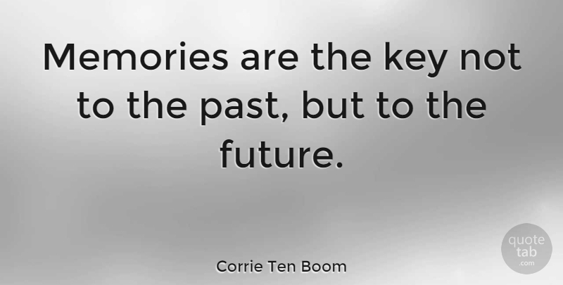 Corrie Ten Boom Quote About Memories, Past, Keys: Memories Are The Key Not...
