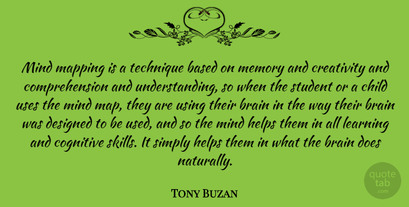 Tony Buzan Quote About Based, Brain, Child, Cognitive, Designed: Mind Mapping Is A Technique...