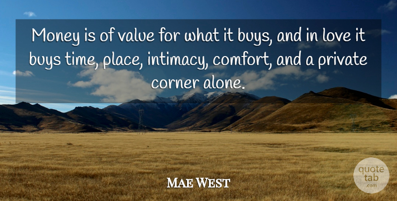 Mae West Quote About Money, Powerful, Comfort: Money Is Of Value For...