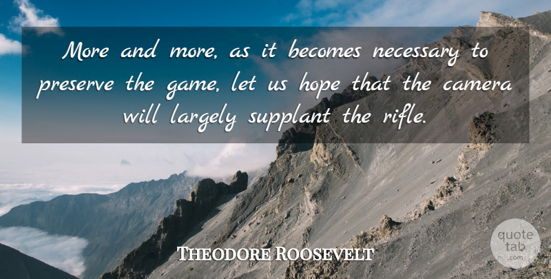 Theodore Roosevelt Quote About Games, Dinosaurs, Cameras: More And More As It...