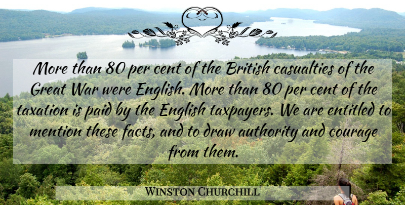 Winston Churchill Quote About War, Taxation, World: More Than 80 Per Cent...
