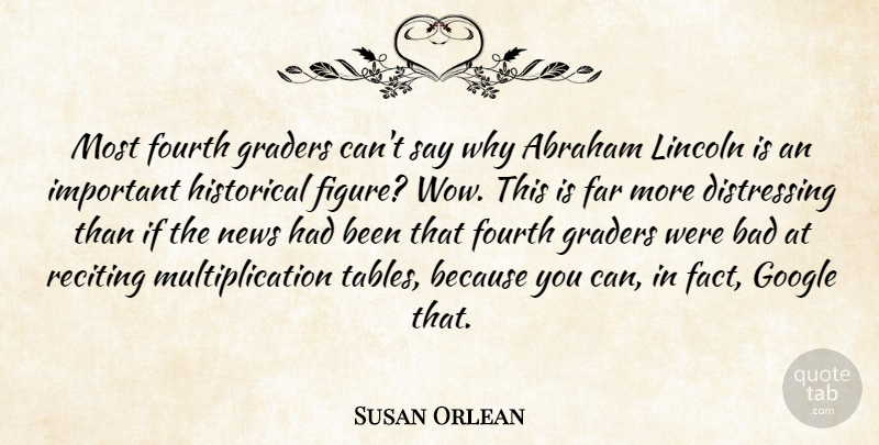 Susan Orlean Quote About Google, Historical, Important: Most Fourth Graders Cant Say...