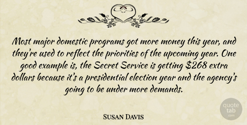 Susan Davis Quote About Agency, Years, Presidential: Most Major Domestic Programs Got...