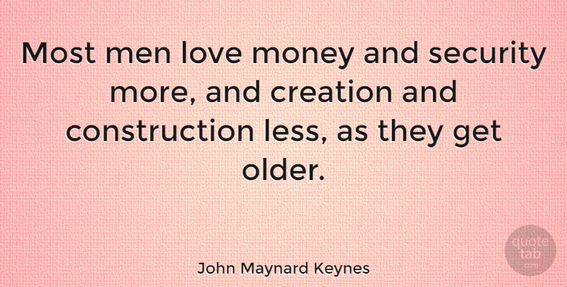 John Maynard Keynes Quote About Love, Money, Men: Most Men Love Money And...