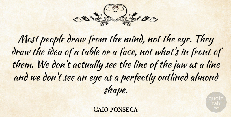 Caio Fonseca Quote About Eye, Ideas, People: Most People Draw From The...