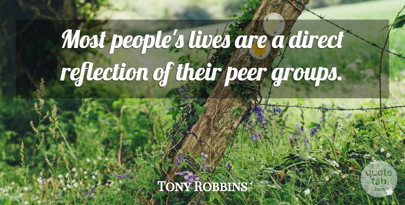 Tony Robbins Quote About Inspirational, Reflection, People: Most Peoples Lives Are A...