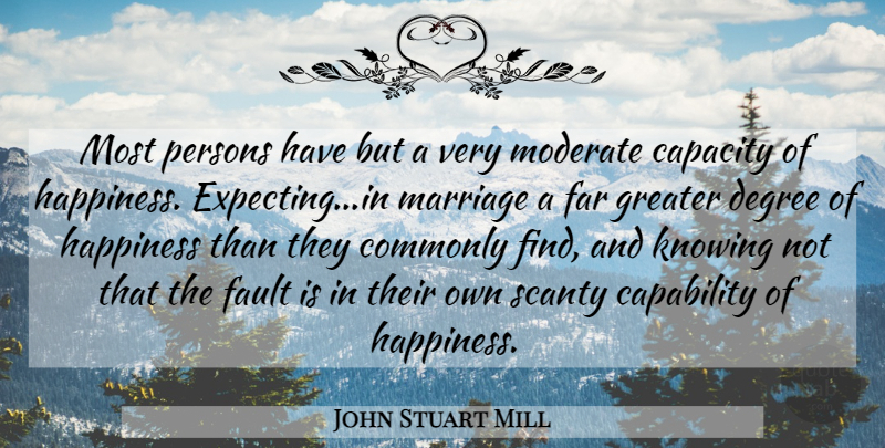 John Stuart Mill Quote About Knowing, Faults, Degrees: Most Persons Have But A...