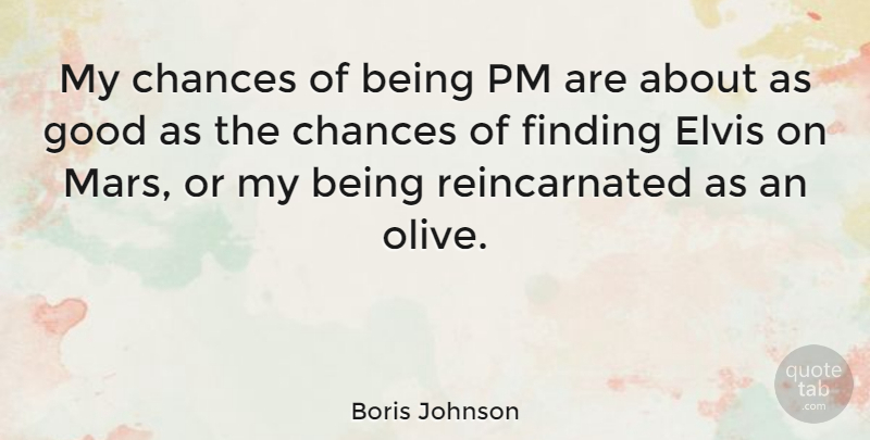 Boris Johnson Quote About Pms, Olive Trees, Mars: My Chances Of Being Pm...