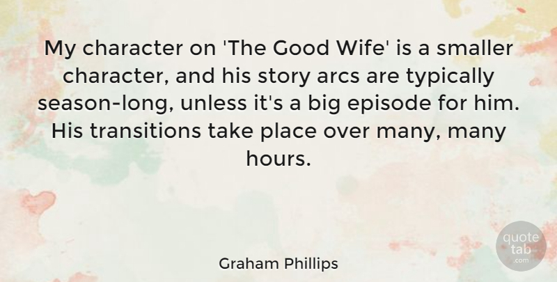 Graham Phillips Quote About Character, Wife, Long: My Character On The Good...