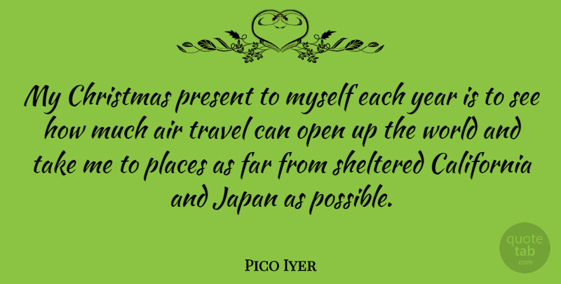 Pico Iyer Quote About Christmas, Japan, Years: My Christmas Present To Myself...