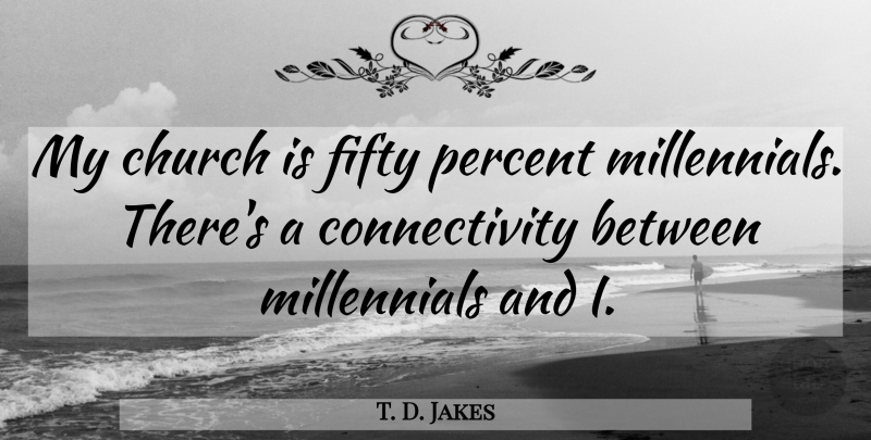 T. D. Jakes Quote About Church: My Church Is Fifty Percent...