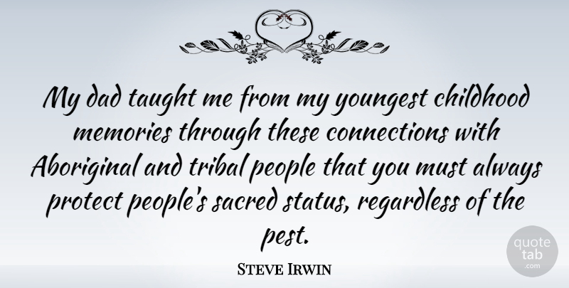 Steve Irwin Quote About Memories, Dad, People: My Dad Taught Me From...
