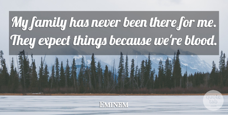 Eminem Quote About Blood, My Family: My Family Has Never Been...