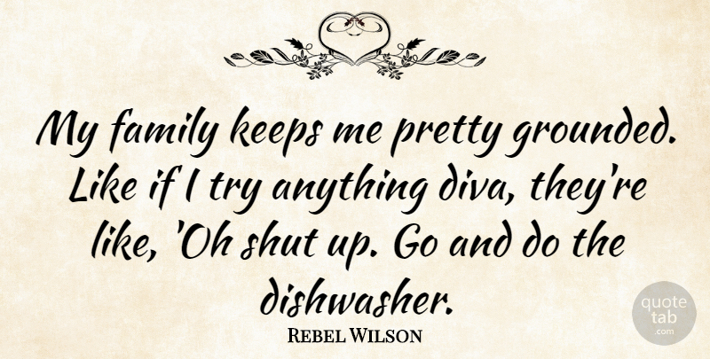 Rebel Wilson Quote About Trying, Shut Up, My Family: My Family Keeps Me Pretty...