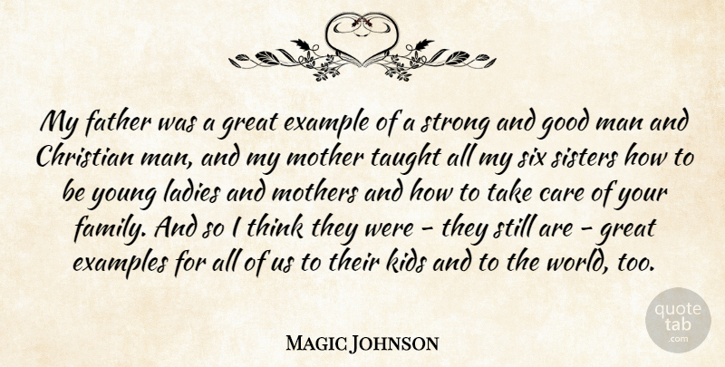 Magic Johnson Quote About Inspiring, Mothers Day, Christian: My Father Was A Great...