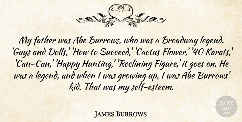 James Burrows Quote About Abe, Broadway, Goes, Growing: My Father Was Abe Burrows...