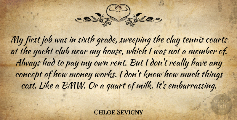 Chloe Sevigny Quote About Jobs, Bmw, Tennis: My First Job Was In...