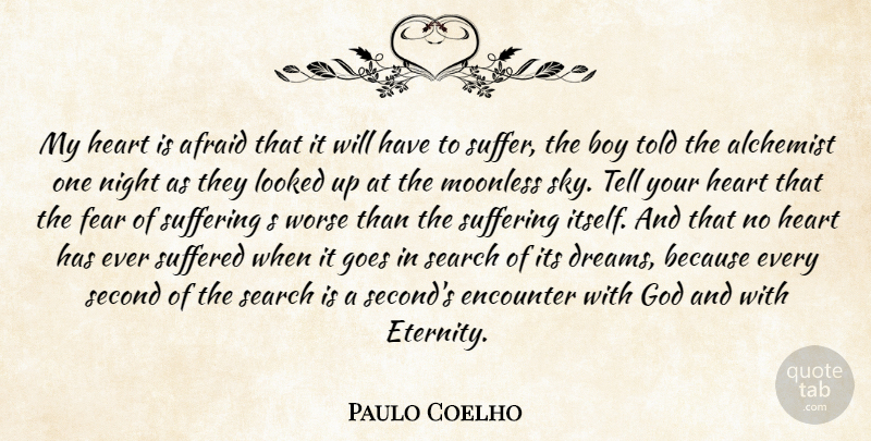 Paulo Coelho Quote About God, Dream, Heart: My Heart Is Afraid That...