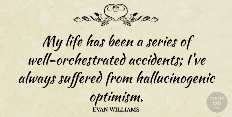 Evan Williams Quote About Life, Series, Suffered: My Life Has Been A...