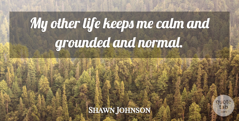 Shawn Johnson Quote About Normal, Calm, Quiet: My Other Life Keeps Me...