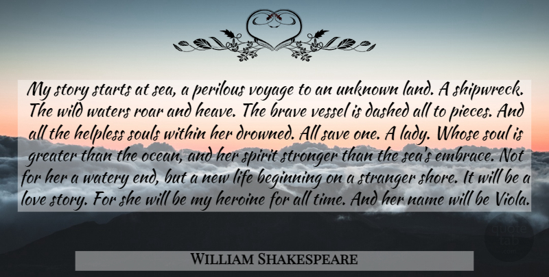 William Shakespeare Quote About Ocean, Love You, Sea: My Story Starts At Sea...